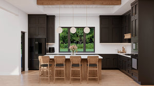 AJ7980-A Modern Farmhouse Kitchen, 3 Bedrooms, 4.5 Bathrooms | Plan 1068 