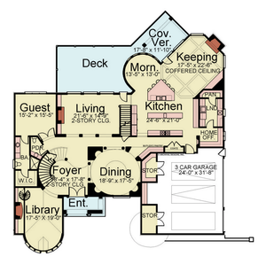 Kedleston House Plan - Archival Designs House Plans, floor plan