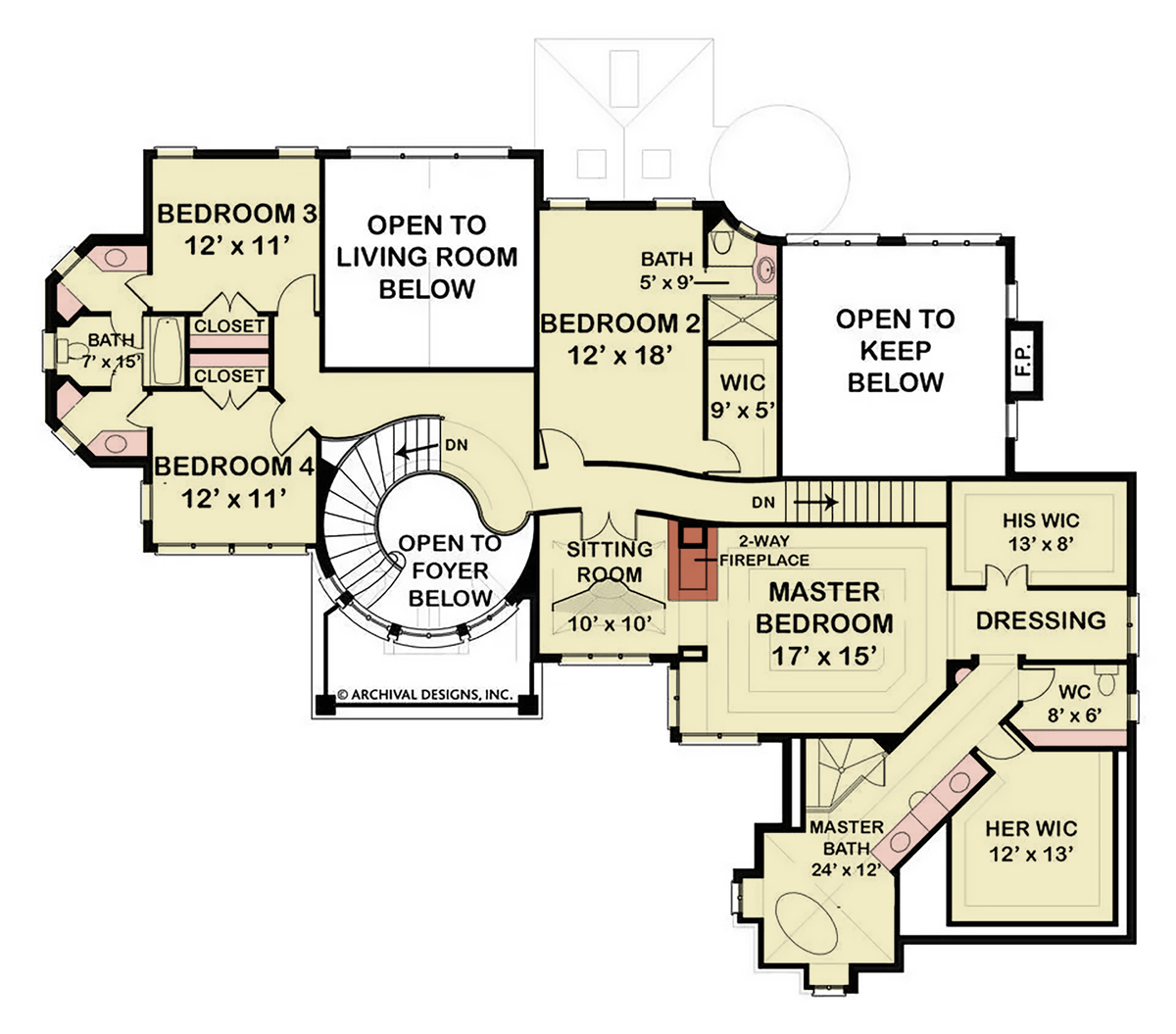 Kildare Place House Plan - Archival Designs House Plans, floor plan