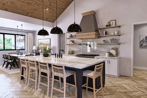 A7572-A Modern Farmhouse Kitchen, 3 Bedrooms, 3.5 Bathrooms | Sweet Maple House