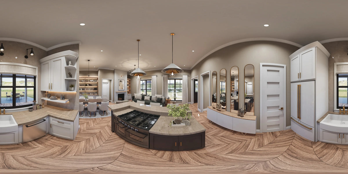 A7555-A Modern Farmhouse Kitchen, 3 Bedrooms, 2.5 Bathrooms | Wells Manor House 