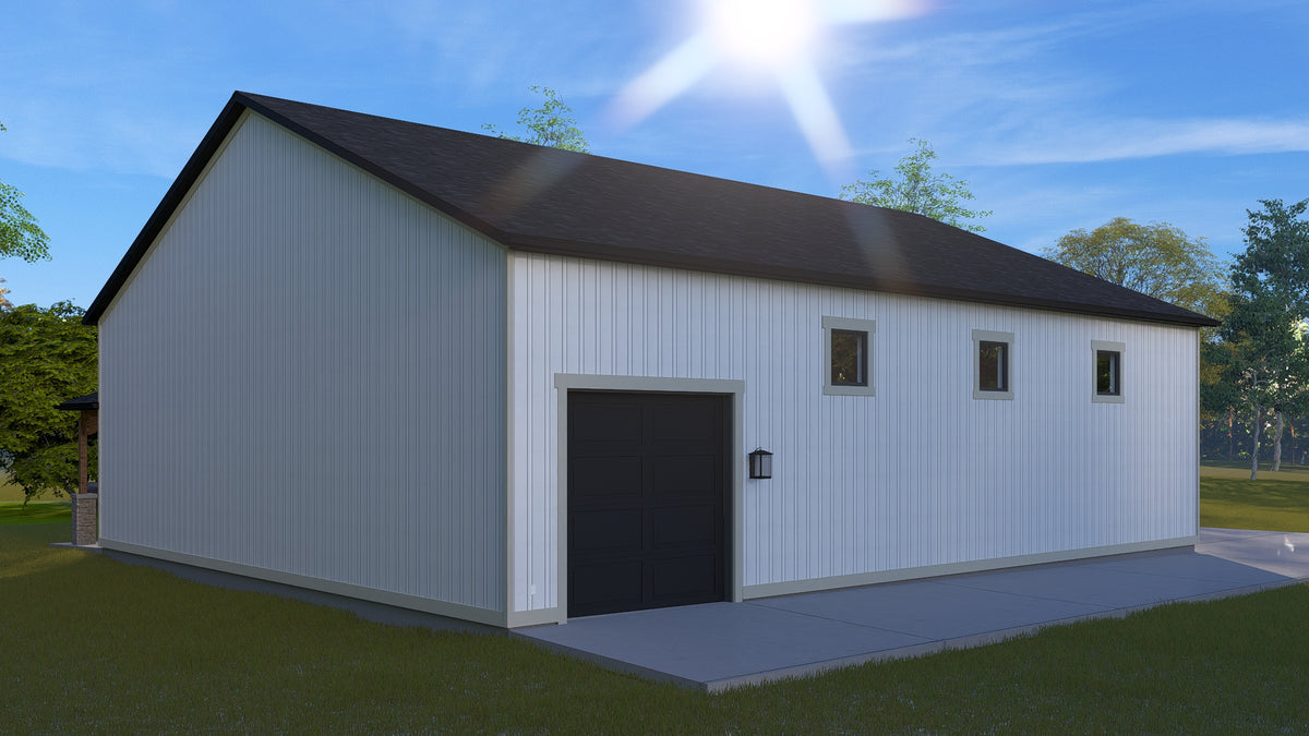 Expansive Detached Garage with Workshop and Spacious Side Porch