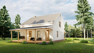 Charming 3-Bedroom Home Plan with Loft and Rear Porch