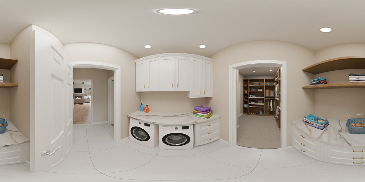 AJ7704-A Modern Farmhouse Laundry Panorama, 3 Bedrooms, 2 Bathrooms | Plan 1051 