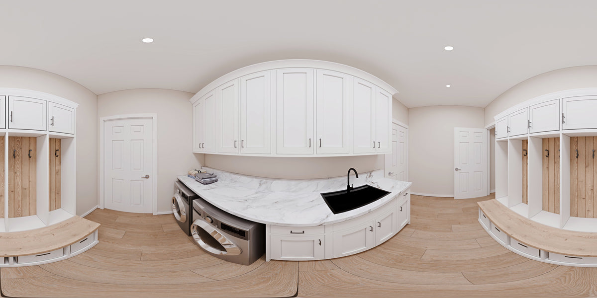AJ7856-A Craftsman House Laundry Panorama, 3 to 4 Bedrooms, 2.5 Bathrooms | Plan VD1067