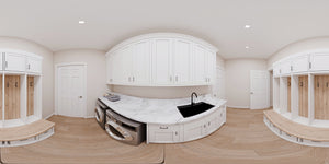 AJ7856-A Craftsman House Laundry Panorama, 3 to 4 Bedrooms, 2.5 Bathrooms | Plan VD1067