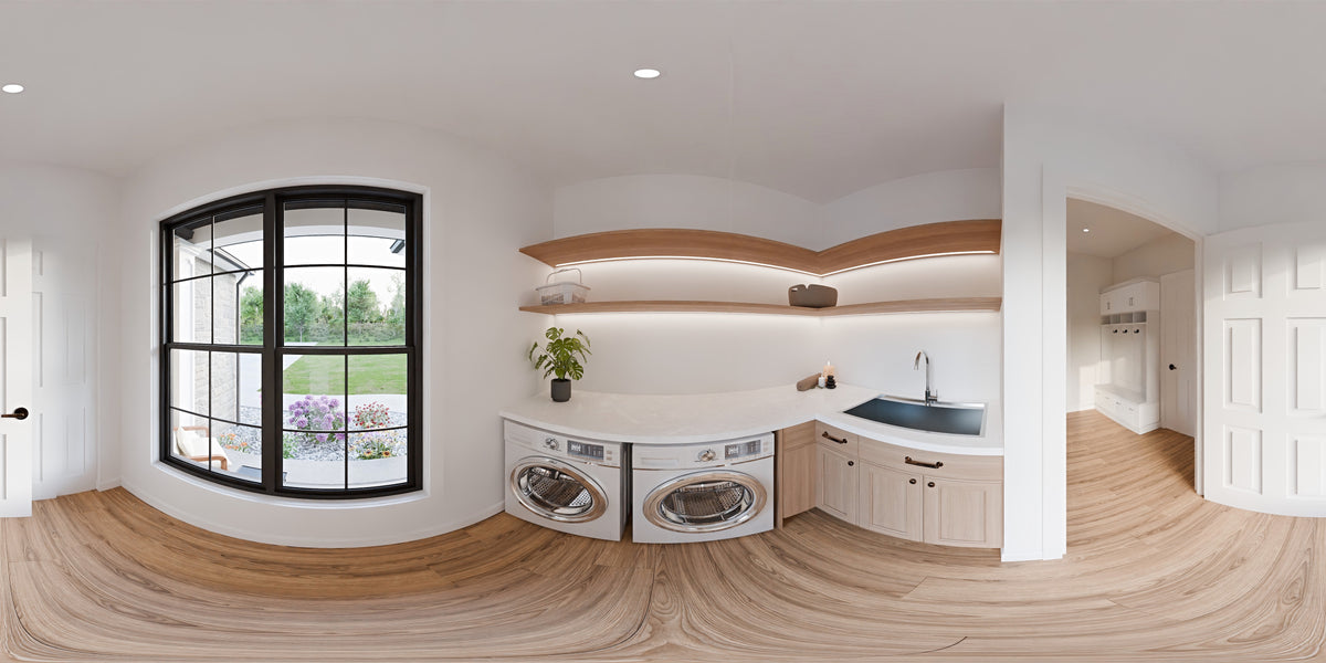 AJ7726-A Craftsman House Laundry Panorama, 3 Bedrooms, 2.5 Bathrooms | Plan 1063 
