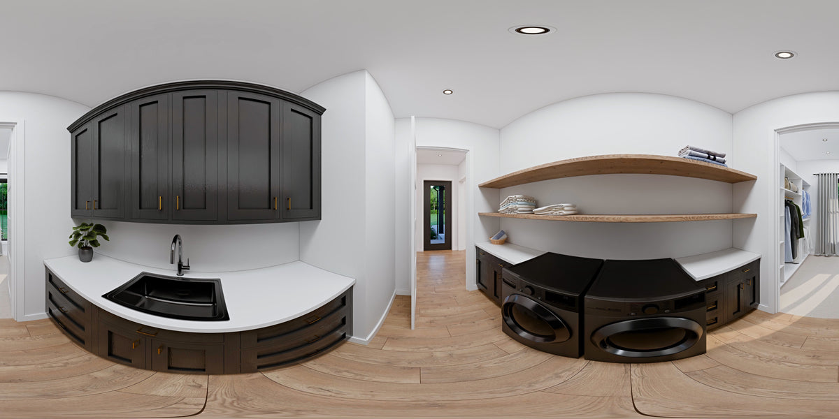 AJ7980-A Modern Farmhouse Laundry Panorama, 3 Bedrooms, 4.5 Bathrooms | Plan 1068 