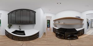 AJ7980-A Modern Farmhouse Laundry Panorama, 3 Bedrooms, 4.5 Bathrooms | Plan 1068 