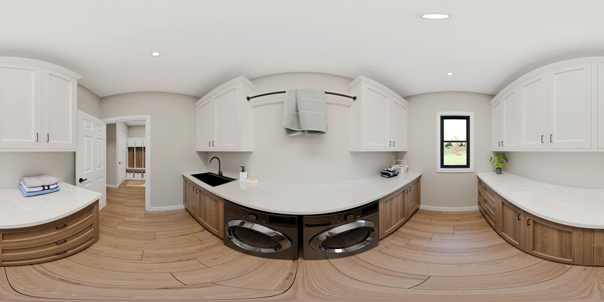 AJ7722-A Modern Farmhouse Laundry Panorama, 4 Bedrooms, 4 Bathrooms | Plan 1062 