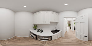 AJ7727-A Modern Farmhouse Laundry Panorama, 3 Bedrooms, 2 Bathrooms | Plan 1064 