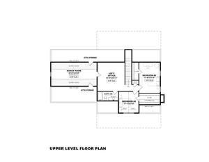 AN7943-A Modern Farmhouse Second Floor Plan, 3 Bedrooms, 2.5 Bathrooms | Laura-4G 
