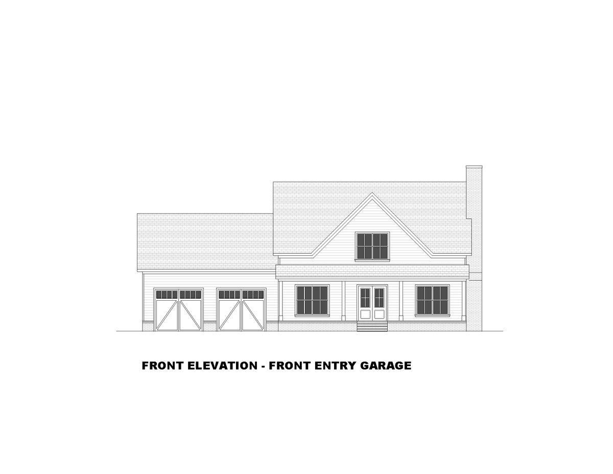 AN7747-A Modern Farmhouse Front Elevation, 3 Bedrooms, 3.5 Bathrooms | Laura-5G 