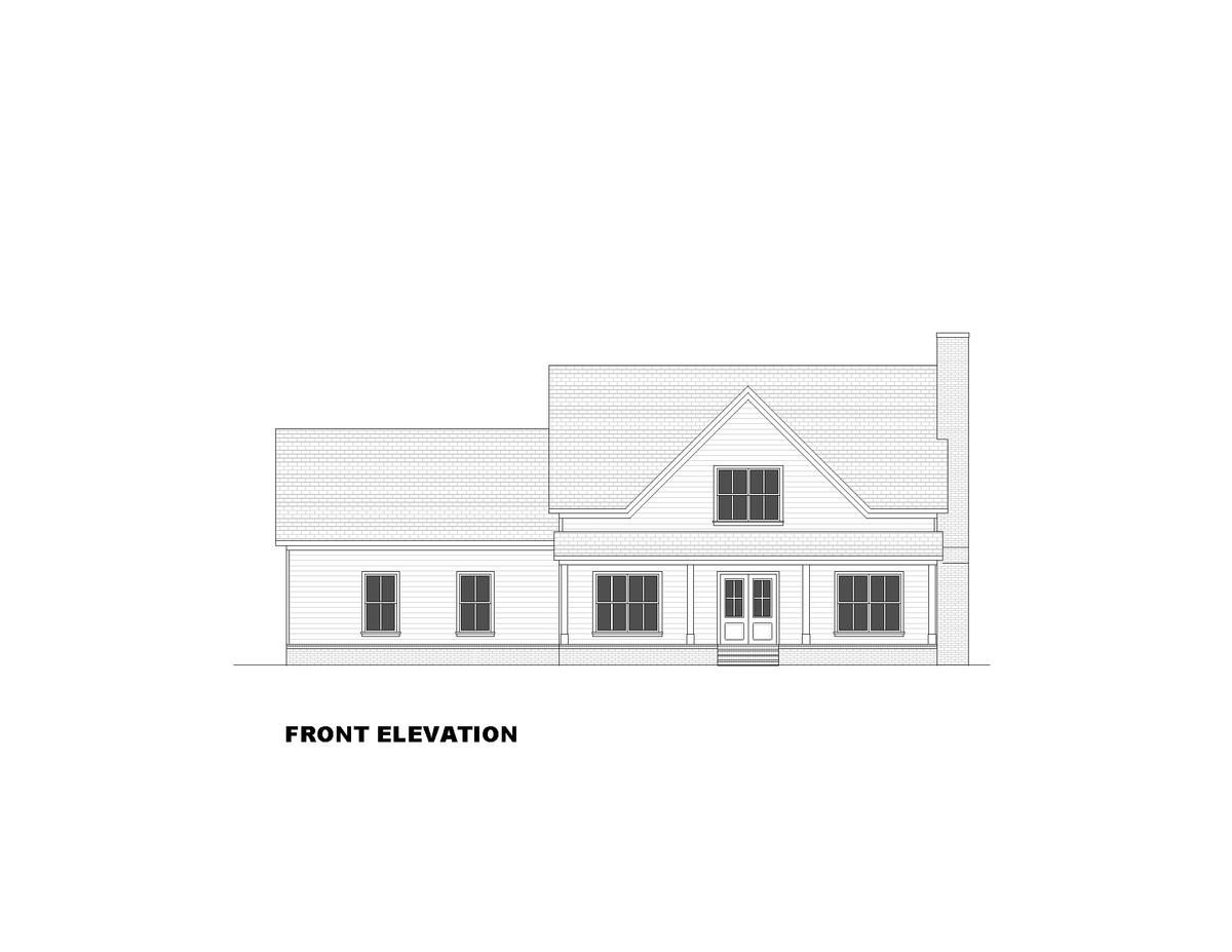 AN7747-A Modern Farmhouse Front  Elevation, 3 Bedrooms, 3.5 Bathrooms | Laura-5G 