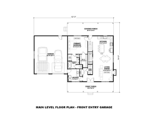AN7747-A Modern Farmhouse First Floor Plan with Front Entry Garage, 3 Bedrooms, 3.5 Bathrooms | Laura-5G 