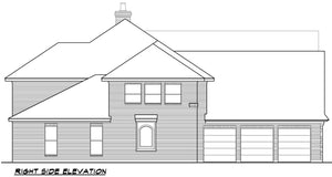 F8057-A Tudor House, 4 Bedrooms, 4.5 Bathrooms | Lexington Grove Right Elevation