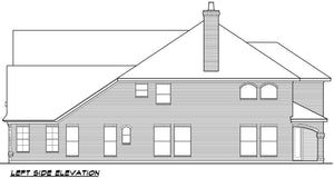 F8057-A Tudor House, 4 Bedrooms, 4.5 Bathrooms | Lexington Grove Left Elevation