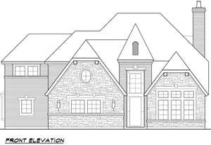 F8060-A European House, 4 Bedrooms, 4.5 Bathrooms | Lexington Ridge Front Elevation