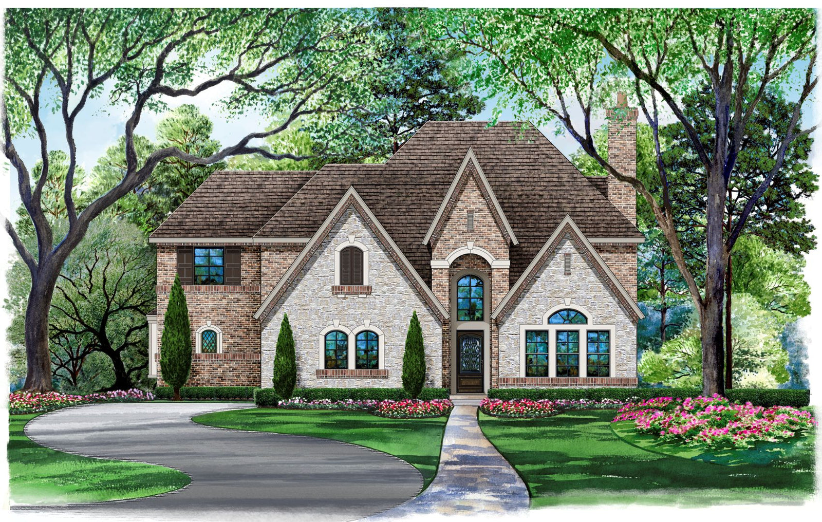 F8058-A European House, 4 Bedrooms, 4.5 Bathrooms | Lexington Valley Exterior