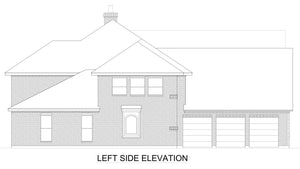 F8058-A European House, 4 Bedrooms, 4.5 Bathrooms | Lexington Valley Left Elevation