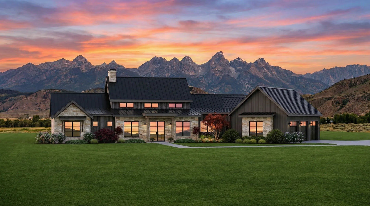 R2679-A Glen House Plan | 4 Bedrooms, 4.5 Bathrooms Exterior-2