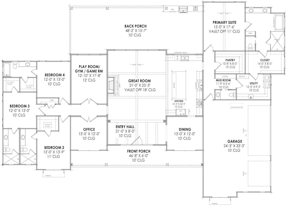 Hugh House Plan - Archival Designs House Plans, floor plan