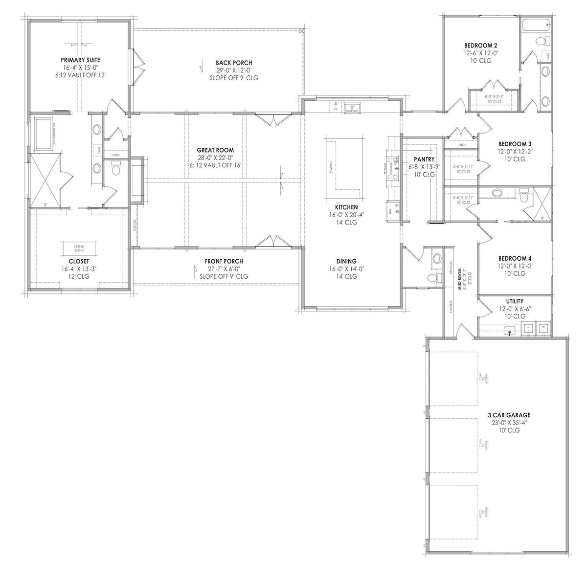 Aspen House Plan - Archival Designs House Plans, floor plan