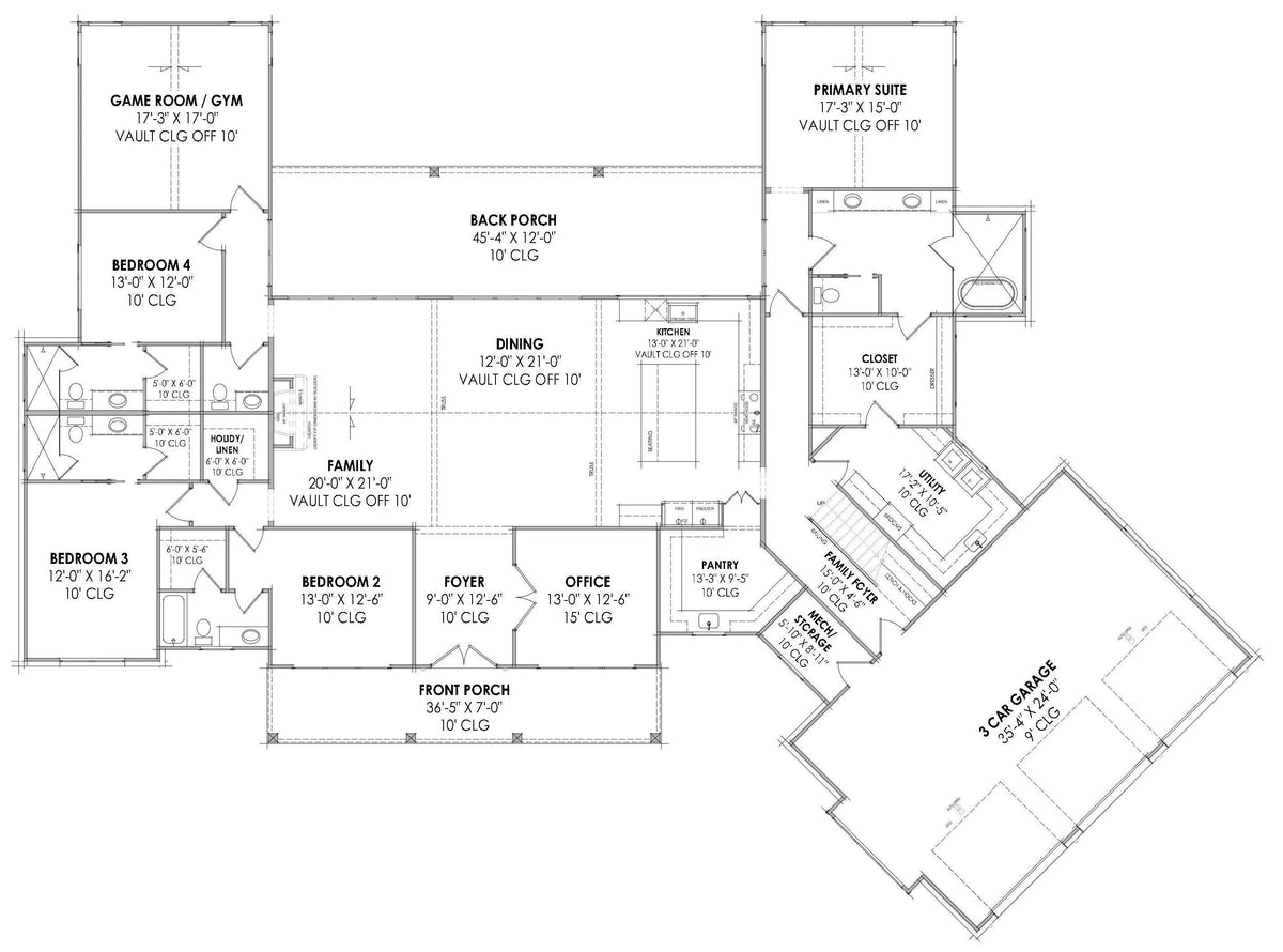 Trellis House Plan - Archival Designs House Plans