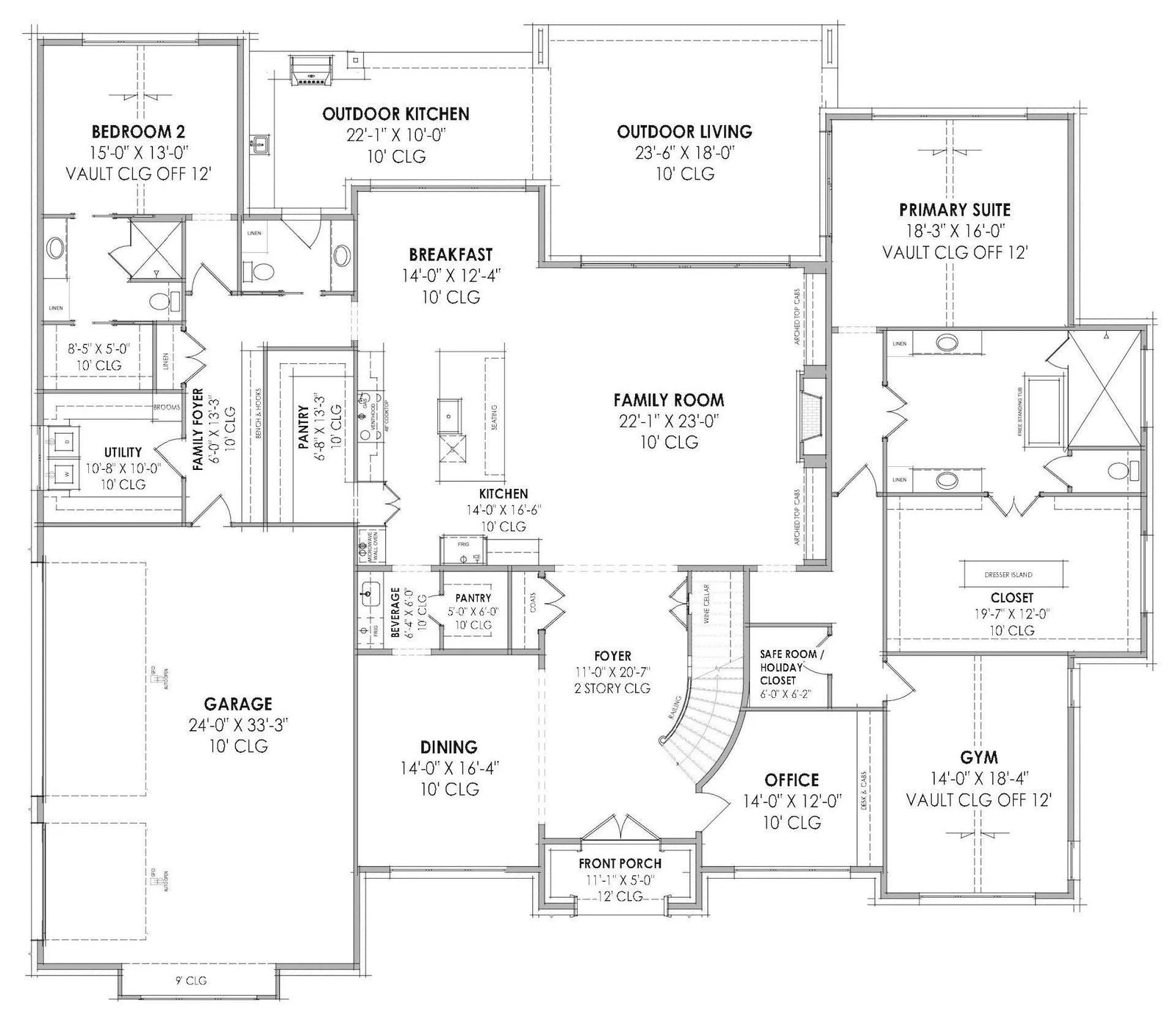 Chevrons House Plan - Archival Designs House Plans