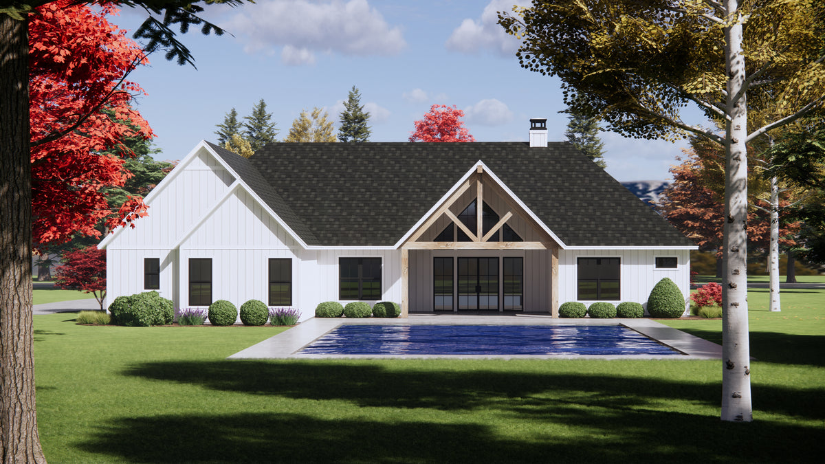 3,116 Sq. Ft. Modern Farmhouse with Bonus Room and Split Bedrooms