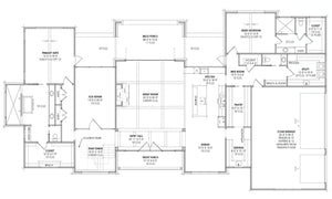 R7282-A LG177 House First Floor Plan 4 Beds 4.5 Baths