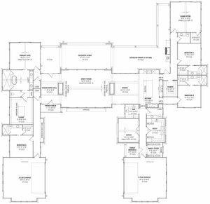 R7312-A LG180 House First Floor Plan 4 Beds 4.5 Baths