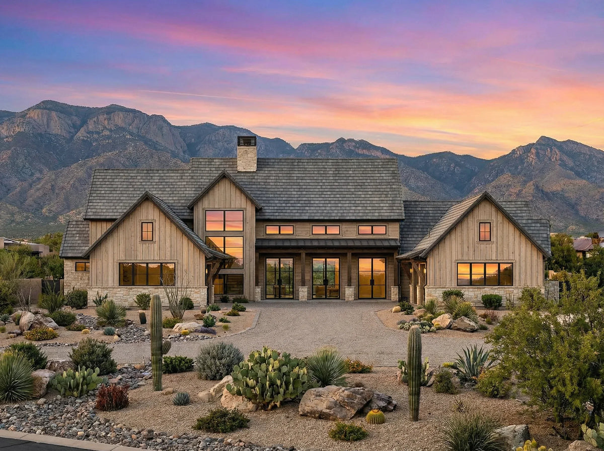 R7483-A Hill Country House, 4 Bed, 4.5 Bath | Plan LG184 Exterior-9