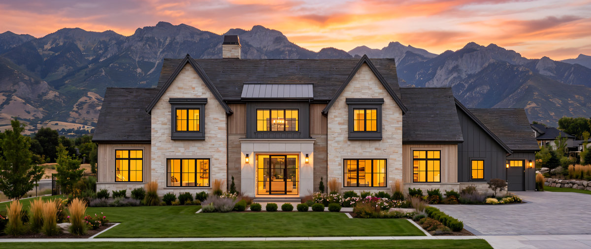 R7485-A Contemporary House, 4 Bed, 4.5 Bath | Plan LG185 Exterior-4