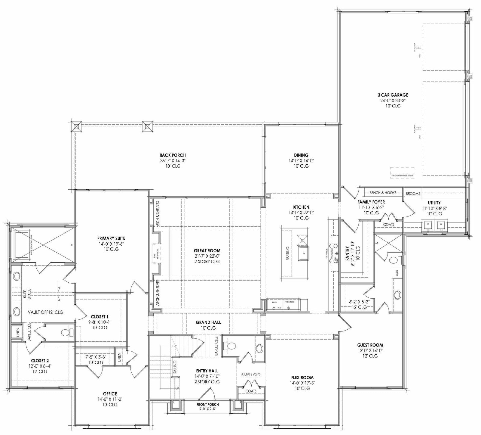 R7485-A Contemporary House, 4 Bed, 4.5 Bath | Plan LG185 Exterior-1