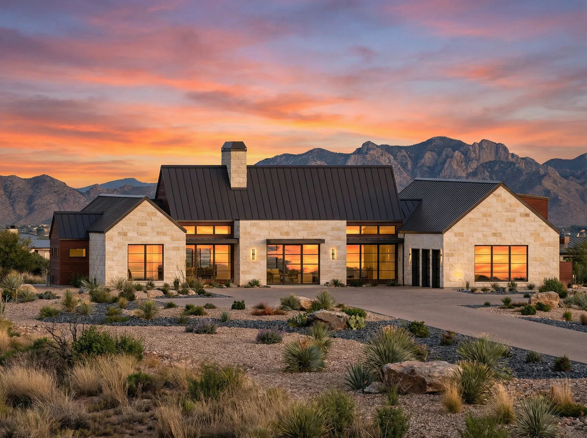 R7573-A Transitional House, 4 Bedrooms, 4.5 Bathrooms | Plan LG186 Exterior-7