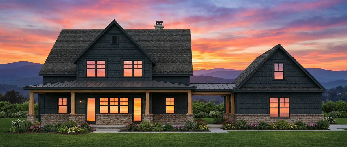 R7574-A Modern Farmhouse, Bedrooms, 3.5 Bathrooms | Plan LG187 Exterior-4