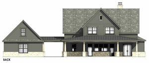 R7574-A Modern Farmhouse Back, Bedrooms, 3.5 Bathrooms | Plan LG187 