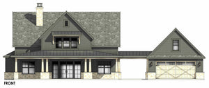 R7574-A Modern Farmhouse Front, Bedrooms, 3.5 Bathrooms | Plan LG187 