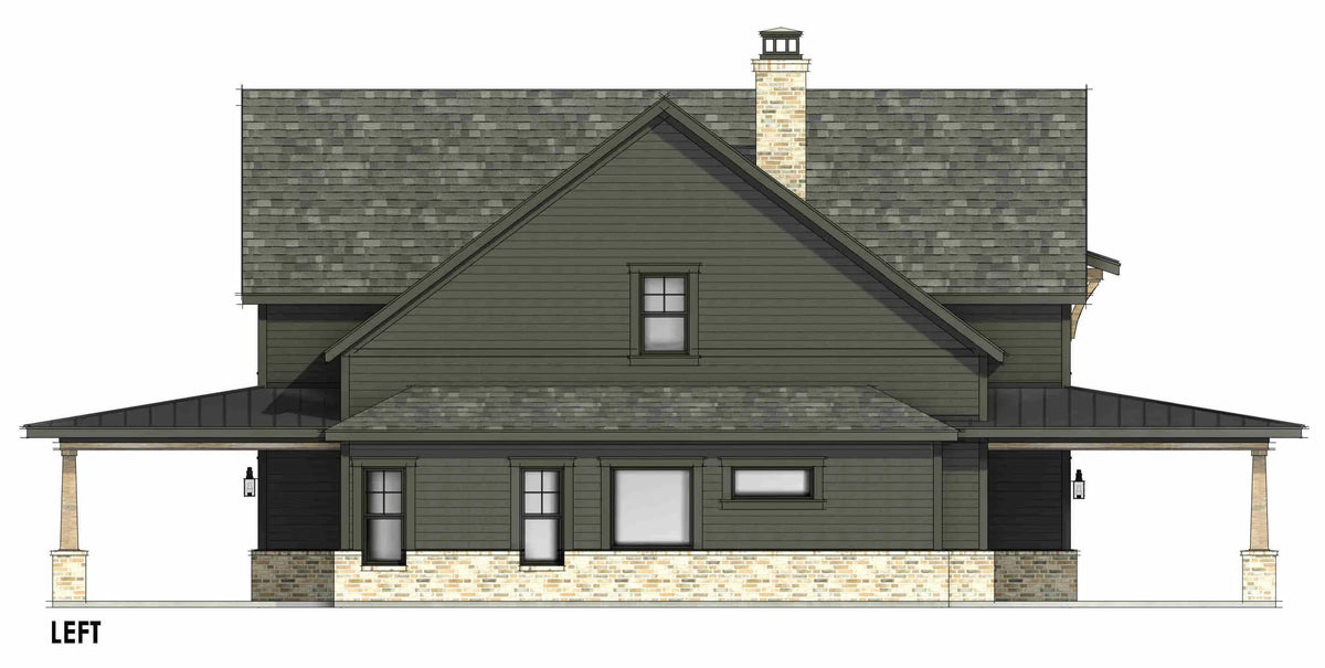 R7574-A Modern Farmhouse Left, Bedrooms, 3.5 Bathrooms | Plan LG187 