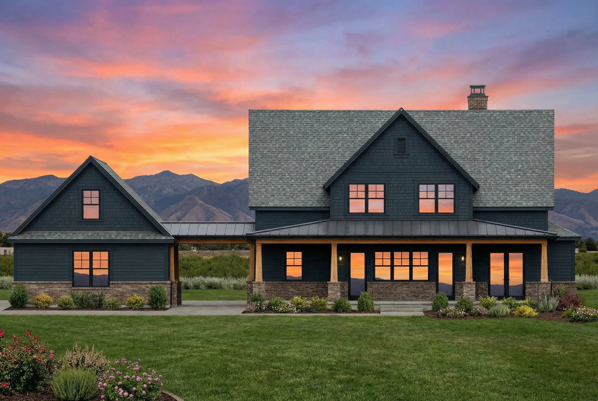 R7574-A Modern Farmhouse, Bedrooms, 3.5 Bathrooms | Plan LG187 Exterior-5