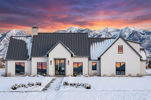 R8155-A Modern Transitional House, 4 Bedrooms, 4.5 Bathrooms | LG189 House Plan Exterior-3