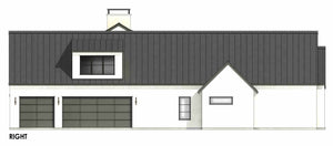 R8155-A Modern Transitional House, 4 Bedrooms, 4.5 Bathrooms | LG189 House Plan Right CAD