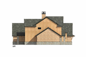 R8215-A Modern Transitional House, 5 Bedrooms, 5.5 Bathrooms | LG190 House Plan Left CAD