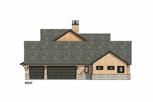 R8215-A Modern Transitional House, 5 Bedrooms, 5.5 Bathrooms | LG190 House Plan Right CAD
