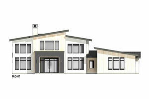 R8383-A Contemporary Mountain House, 5 Bedrooms, 5.5 Bathrooms | LG192 House Plan Front