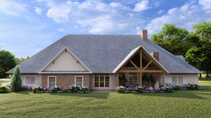 Luxury 5-Bedroom House Plan with Bonus Room and Porches
