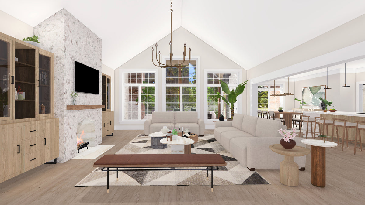 Luxury 5-Bedroom House Plan with Bonus Room and Porches