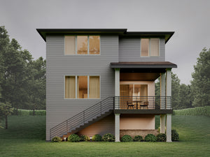 AC8184-A Modern Prairie House, 4 Bedrooms, 2.5 Bathrooms | Pepper Hill Lot 10 Exterior-2