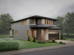 AC8184-A Modern Prairie House, 4 Bedrooms, 2.5 Bathrooms | Pepper Hill Lot 10 Exterior-4